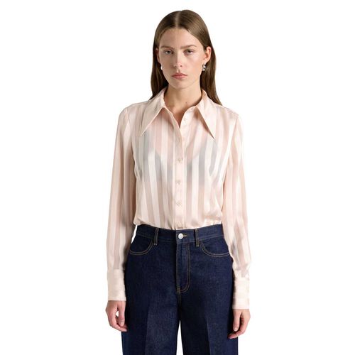 Cue Satin Self Stripe Shirt